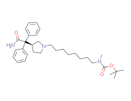 2-{(S)-1-[8-(N-tert-butoxycarbonyl-N-methylamino)octyl]-pyrrolidin-3-yl}-2,2-diphenylacetamide