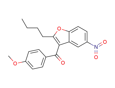 Molecular Structure of 141627-42-1 ((2-Butyl-5-nitrobenzofuran-3-yl)(4-methoxyphenyl)methanone)
