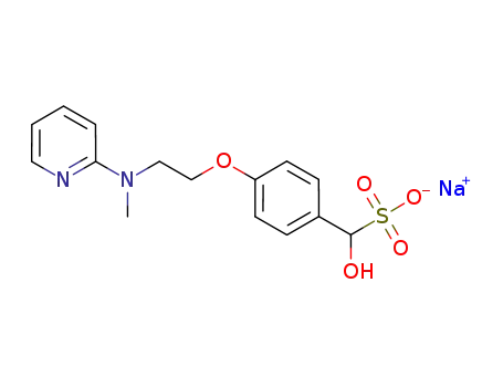 4-[2-(N-methyl-N-(2-pyridyl)amino)ethoxy]benzaldehyde sodium metabisulphite complex