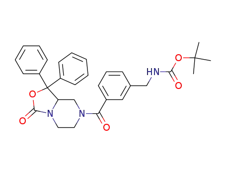 1,1-dimethylethyl[[3-[(tetrahydro-3-oxo-1,1-diphenyl-3H-oxazolo[3,4-a]pyrazin-7(1H)-yl)carbonyl]phenyl]methyl]carbamate