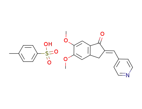 5,6-dimethoxy-2-[1-(4-pyridinyl)methylidene]-1-indanone tosylate