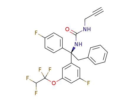 (R)-1-(1-(3-fluoro-5-(1,1,2,2-tetrafluoroethoxy)phenyl)-1-(4-fluorophenyl)-2-phenylethyl)-3-(prop-2-ynyl)urea