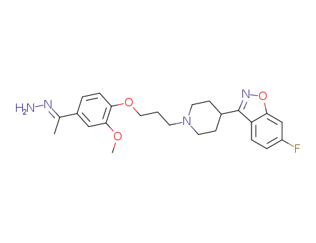 1-[4-[3-[4-(6-fluoro-1,2-benzisoxazol-3-yl)-1-piperidinyl]propoxy]-3-methoxyphenyl]ethanone hydrazone