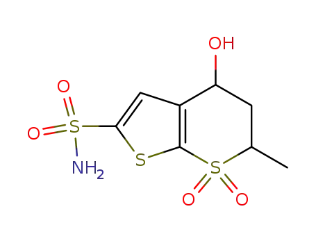 4-hydroxy-6-methyl-5,6-dihydro-4H-thieno[2,3-b]thiopyran-2-sulfonamide-7,7-dioxide