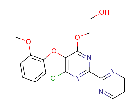 2-(5-(2-methoxy-phenoxy)-6-chloro-2-(pyrimidin-2-yl)pyrimidin-4-yloxy) ethanol