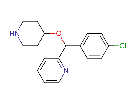 Molecular Structure of 122368-54-1 (2-[(4-Chlorophenyl)(4-piperidinyloxy)methyl]pyridine)