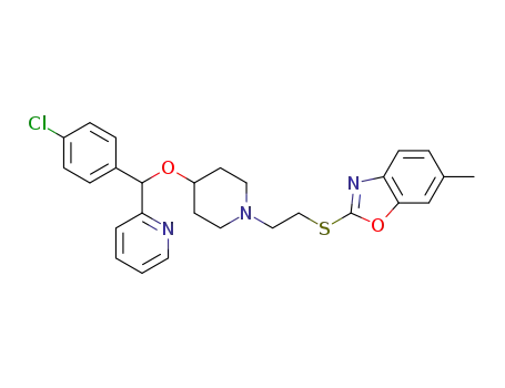 2-[2-[4-[(4-Chlorophenyl)-pyridin-2-ylmethoxy]-1-piperidyl]-ethylthio]-6-methylbenzoxazole