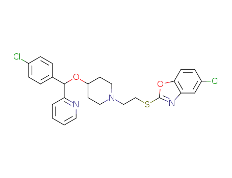 5-chloro-2-[2-[4-[(4-chlorophenyl)-pyridin-2-ylmethoxy]-1-piperidyl]ethylthio]benzoxazole