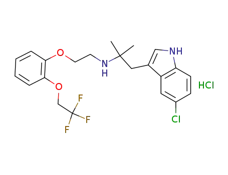 [2-(5-chloro-1H-indol-3-yl)-1,1-dimethylethyl]-{2-[2-(2,2,2-trifluoroethyloxy)phenoxy]ethyl}amine hydrochloride