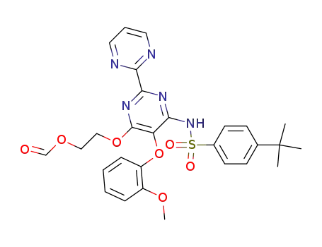 4-[(1,1-dimethylethyl)-N-[6-(2-formyloxy)ethoxy]-5-(2-methoxyphenoxy)[2,2'-bipyrimidin]-4-yl]benzenesulfonamide