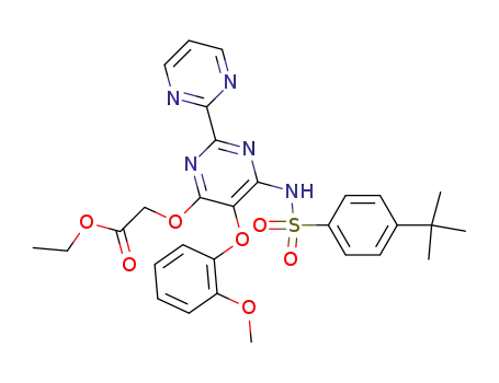 ethyl 2-(6-(4-tert-butylphenylsulfonamido)-5-(2-methoxyphenoxy)-2,2'-bipyrimidin-4-yloxy)acetate