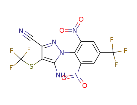 5-amino-3-cyano-4-(trifluoromethylsulfenyl)-1-(2,6-dinitro-4-trifluoromethylphenyl)pyrazole