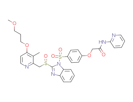 2-(4-{[2-({[4-(3-methoxypropoxy)-3-methyl-2-pyridyl]methyl}sulfinyl)benzimidazol-1-yl]sulfonyl}phenoxy)-N-(2-pyridyl)acetamide