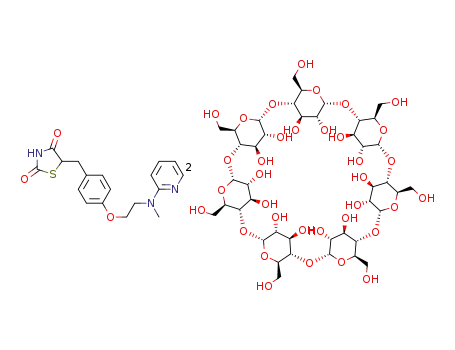 5-[4-[2-(N-methyl-N-(2-pyridyl)amino)ethoxy]benzyl]thiazolidine-2,4-dione β-cyclodextrin complex 1:2