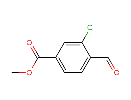 Molecular Structure of 74733-26-9 (Methyl 3-chloro-4-forMylbenzoate)