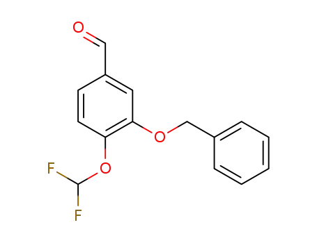 Molecular Structure of 577968-58-2 (3-(benzyloxy)-4-(difluoromethoxy)benzaldehyde)