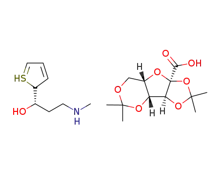 (S)-3-N-methylammonio-1-(2-thienyl)-1-propanol 2,3:4,6-di-O-isopropylidene-2-keto-L-gulonate