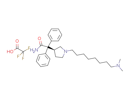 2-[(S)-1-(8-dimethylaminooctyl)pyrrolidin-3-yl]-2,2-diphenylacetamide bis(trifluoroacetate) salt