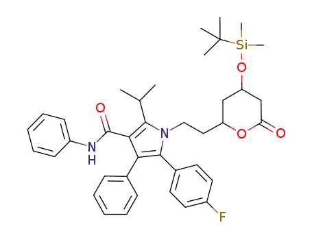 (2R,4R)-1-{2-[4-(tert-Butyldimethylsilyloxy)-6-oxotetrahydro-2-pyranyl]-ethyl}-5-(4-fluorophenyl)-2-isopropyl-4-phenyl-1H-pyrrole-3-carboxylic acid phenylamide