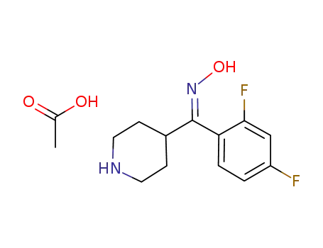 (Z)-(2,4-difluorophenyl)(piperidin-4-yl)methanone oxime acetate