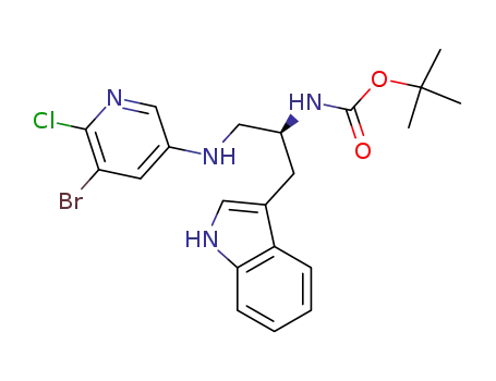 1,1-dimethylethyl [(1S)-2-[(5-bromo-6-chloro-3-pyridinyl)amino]-1-(1H-indol-3-ylmethyl)ethyl]carbamate