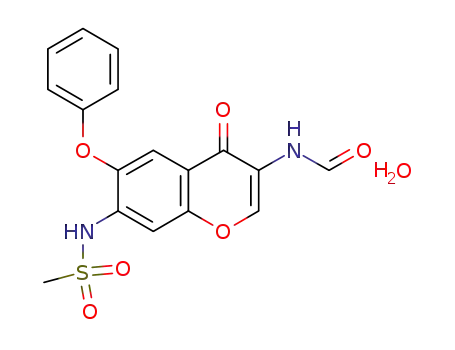 N-[3-(formylamino)-4-oxo-6-phenoxy-4H-chromen-7-yl]methanesulfonamide monohydrate