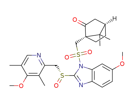 1-(S)-camphor sulfonyl-6-methoxy-2-[(3,5-dimethyl-4-methoxy-2-pyridyl)methyl-(R)-sulfinyl]-1H-benzimidazole
