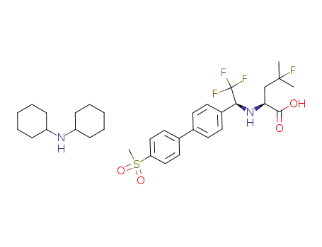 (2S)-4-fluoro-4-methyl-2-({(1S)-2,2,2-trifluoro-1-[4'-(methylsulfonyl)biphenyl-4-yl]ethyl}amino)pentanoic acid dicyclohexylamine salt