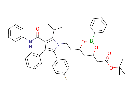 (6-{2-[2-(4-fluoro-phenyl)-5-isopropyl-3-phenyl-4-phenylcarbamoylpyrrolidin-1-yl]-ethyl}-2-phenyl-[1,3,2] dioxaborinan-4-yl)-acetic acid tert-butyl ester