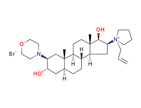 1-[(2β, 3α, 5α, 16β, 17β)-2-(4-morpholinyl)-androstan-16-yl-]-1-(2-propenyl)-pyrrolidinium bromide-3,17-diol