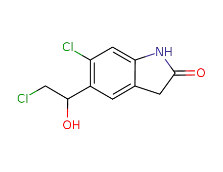 Molecular Structure of 884305-06-0 (Ziprasidone IMpurity (6-Chloro-5-(2-Chloro-1-Hydroxy-Ethyl)-1,3-Dihydro-Indol-2-One))
