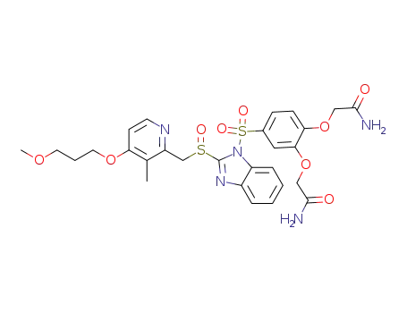 2-(2-carbamoylmethoxy-4-{2-[4-(3-methoxypropoxy)-3-methylpyridin-2-ylmethylsulfinyl]benzimidazole-1-sulfonyl}phenoxy)acetamide