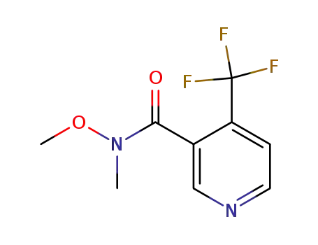 Molecular Structure of 323180-94-5 (3-Pyridinecarboxamide, N-methoxy-N-methyl-4-(trifluoromethyl)-)