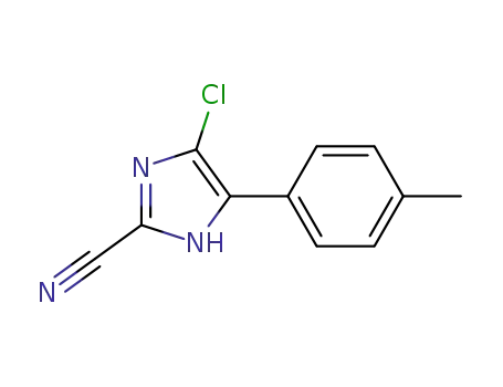 Molecular Structure of 120118-14-1 (4-Chlor-2-cyano-5-(4-methylphenyl)imidazol)