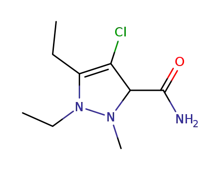 ethyl 4-chloro-3-ethyl-1-methylpyrazole-5-carboxamide