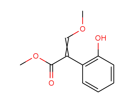 Molecular Structure of 125808-20-0 (methyl 2-(2′-hydroxy phenyl)-3-methoxy acrylate)