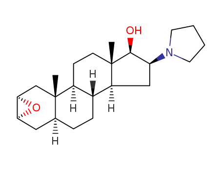 119302-19-1,(2a,3a,5a,16b,17b)-2,3-Epoxy-16-(1-pyrrolidinyl)androstan-17-ol,2,3-Epoxy-1H-cyclopenta[a]phenanthrene,androstan-17-ol deriv.;Androstan-17-ol,2,3-epoxy-16-(1-pyrrolidinyl)-, (2alpha,3alpha,5alpha,16beta,17beta)-;2alpha,3alpha-Epoxy-16beta-(1-pyrrolidinyl)-5alpha-androstan-17beta-ol;