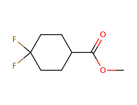 Molecular Structure of 121629-14-9 (Cyclohexanecarboxylic acid, 4,4-difluoro-, methyl ester)