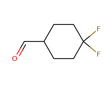 Molecular Structure of 265108-36-9 (Cyclohexanecarboxaldehyde, 4,4-difluoro- (9CI))