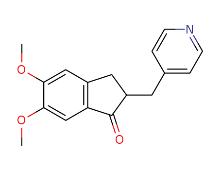 Molecular Structure of 4803-57-0 (5,6-DIMETHOXY-2-PYRIDIN-4-YLMETHYL-INDAN-1-ONE)