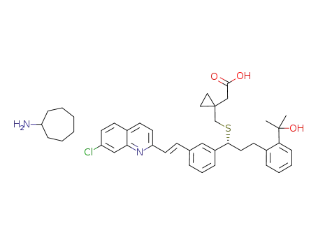 (R-(E))-1-(((1-(3-(2-(7-chloro-2-quinolinyl)ethenyl)phenyl)-3-(2-(1-hydroxy-1-methylethyl)phenyl)propyl)thio)methyl)cyclopropaneacetic acid cycloheptylammonium salt