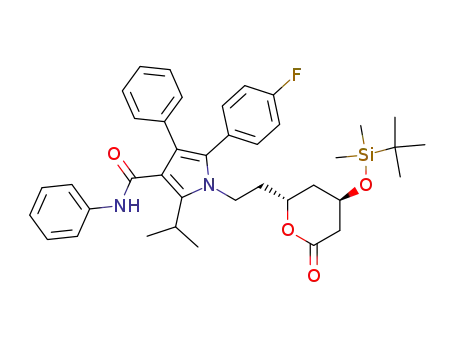 (2R,4R)-1-{2-[4-(tert-butyldimethylsilyloxy)-6-oxotetrahydro-2-pyranyl]-ethyl}-5-(4-fluorophenyl)-2-isopropyl-4-phenyl-1H-pyrrole-3-carboxylic acid phenylamide