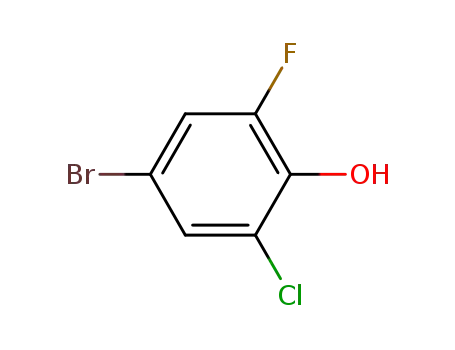 Molecular Structure of 161045-79-0 (4-BROMO-2-CHLORO-6-FLUOROPHENOL)