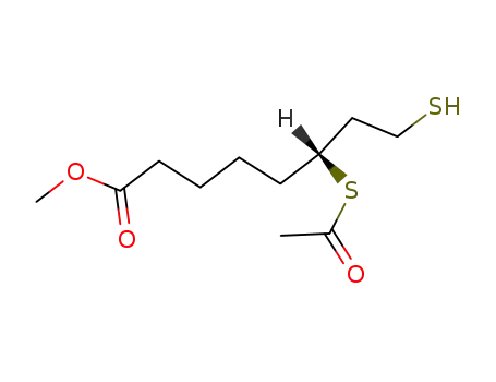 (R)-6-acetylsulfanyl-8-mercapto-octanoic acid methyl ester