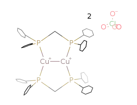 [(copper(I))2(μ-bis(dicyclohexylphosphanyl)methane)2](ClO4)2
