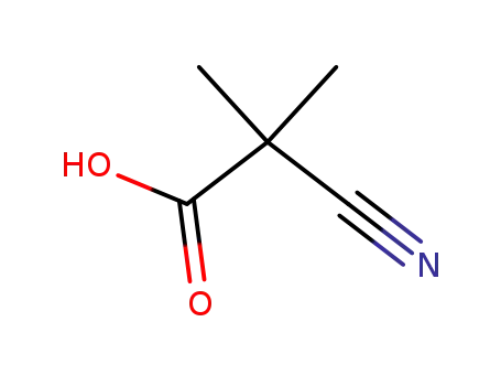 Molecular Structure of 22426-30-8 (2-cyano-2-methylpropanoic acid)