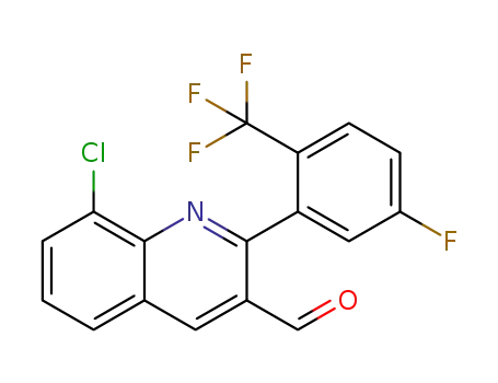 8-chloro-2-(5-fluoro-2-(trifluoromethyl)phenyl)quinoline-3-carbaldehyde