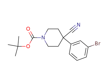 tert-butyl 4-(3-bromophenyl)-4-cyanopiperidine-1-carboxylate