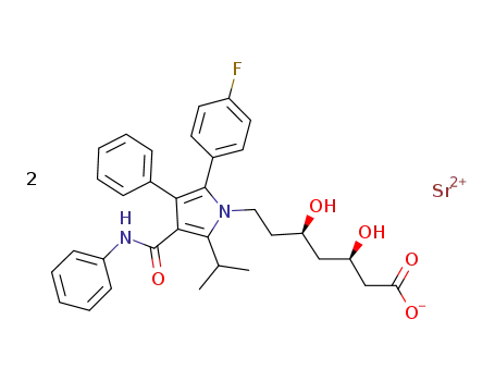 [R-(R*,R*)]-2-(4-fluorophenyl)-β,δ-dihydroxy-5-(1-methylethyl)-3-phenyl-4-[(phenylamino)carbonyl]-1H-pyrrole-1-heptanoate strontium