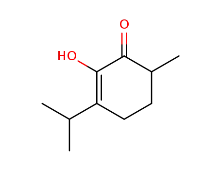 Molecular Structure of 54783-36-7 (2-hydroxy-3-(isopropyl)-6-methylcyclohex-2-en-1-one)